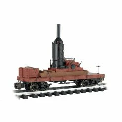 Bachmann Industries G 20' Flat with Log Skidder & Crates for Freight Cars