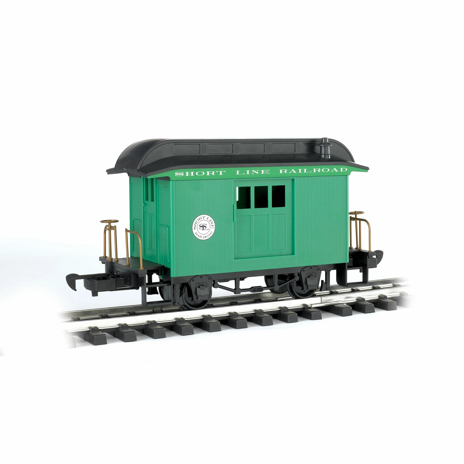 Bachmann Industries G Li'l Big Haulers Baggage Car, Short Line/Green for Passenger Cars 1 Bachmann Industries G Li'l Big Haulers Baggage Car, Short Line/Green for Passenger Cars