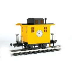 Bachmann Industries G Li'l Big Haulers Caboose, Short Line/Yellow for Freight Cars