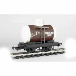 Bachmann Industries G Li'l Big Haulers Tank Car, Bud's Chocolate Sauce for Freight Cars